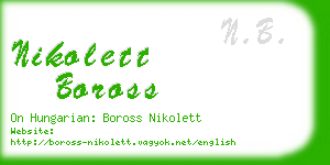 nikolett boross business card
